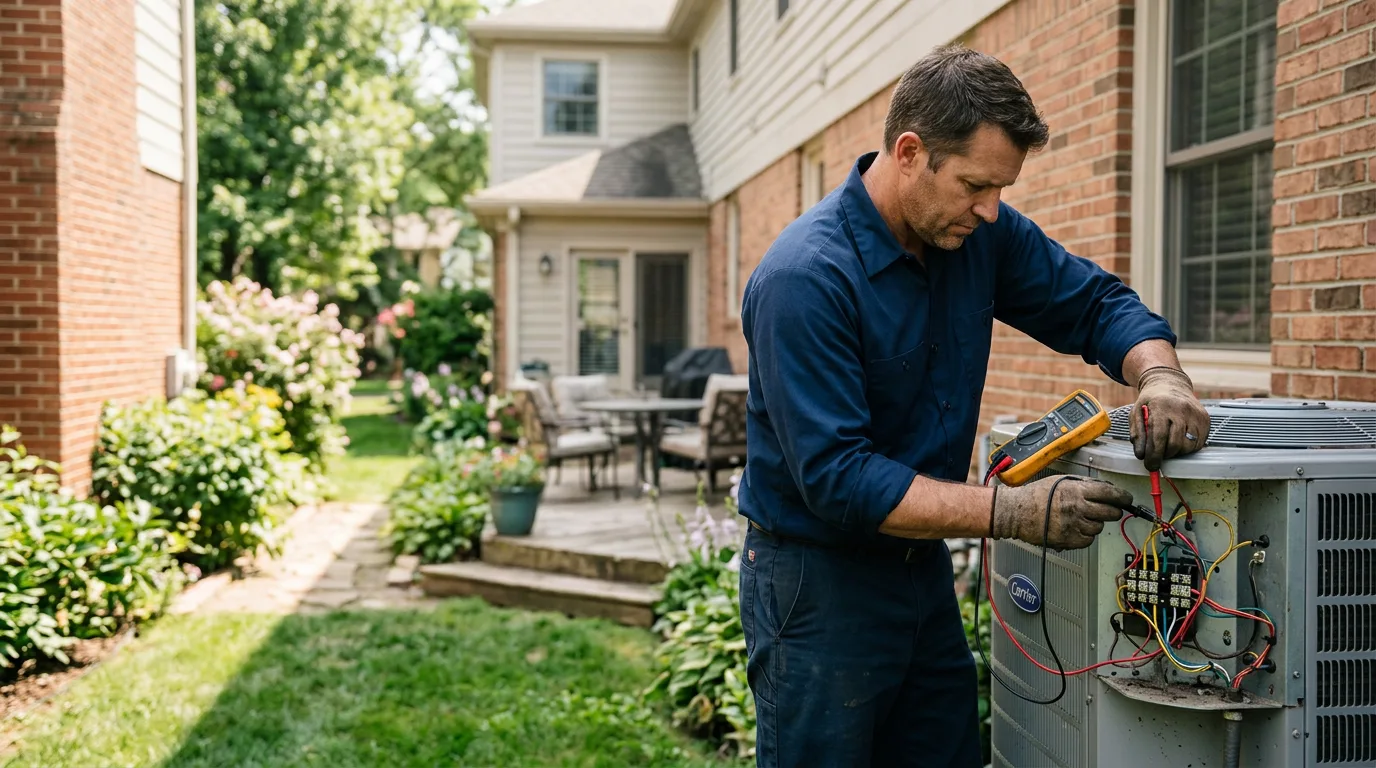 HVAC technician working near Searsboro, IA